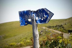 Black Sea Rize Ambarli Plateau Road Sign photo