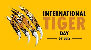 imagen vectorial del día internacional del tigre 29 de julio vector