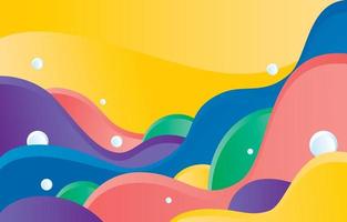 Colourful Wavy Shape Background vector