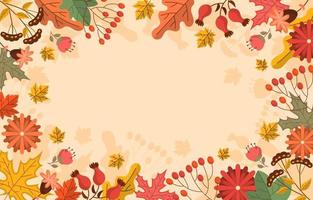 Autumn Floral Background vector