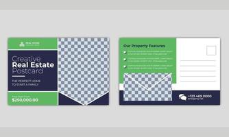 Real estate corporate business postcard postcard design template vector