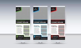 Real estate roll up business banner design vertical template vector