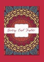 Mandala vintage template card vector