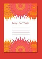 Mandala vintage template card vector