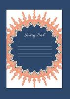 Mandala vintage template card vector