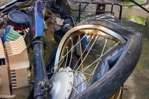 broken rashed motorcycle photo