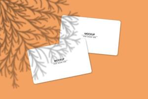 Blank white paper cards mockup with shadow overlay effect vector