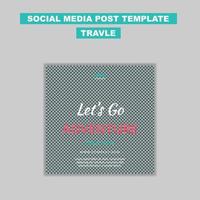 Travel Social Media Post Template Design. Social Media Banner Design vector