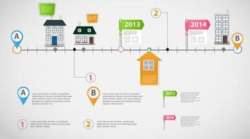 Ilustración de vector de plantilla de negocio de infografía de línea de tiempo