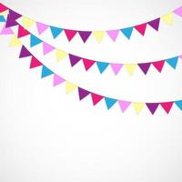 Party Background with Flags Vector Illustration