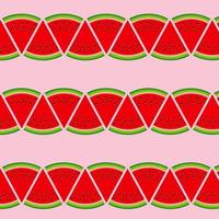 Abstract Natural Summer Background with Watermelon. Vector Illus