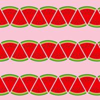 Abstract Natural Summer Background with Watermelon. Vector Illus