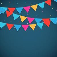 Party Background with Flags Vector Illustration