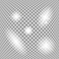 conjunto de estrellas de luz brillantes con destellos ilustración vectorial vector