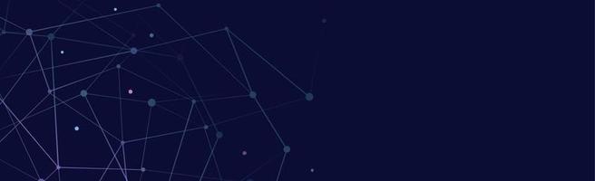 Abstract blue lines and dots background - Vector