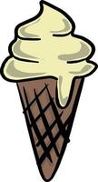 Ice cream cone vector illustration