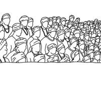 crowd of Indian people background vector