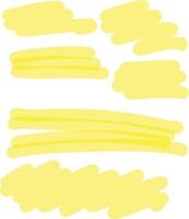 yellow highlighter collection vector illustration