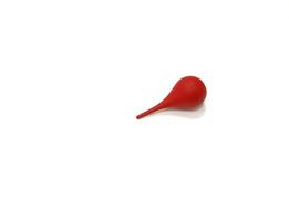 A red suction bulb on the white background, isolated photo