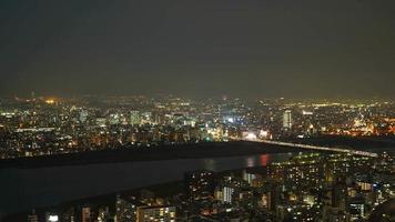Time lapse Osaka City skyline in Japan video