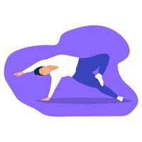 Yoga. Vector cartoon illustration.