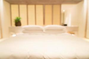 Abstract blur luxury hotel resort bedroom interior for background photo