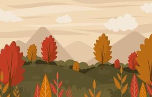 fondo de paisaje de otoño vector