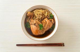 Noodles with Braised Chicken in Brown Soup photo