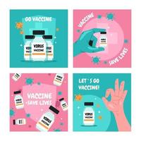 colección de tarjetas de vacuna