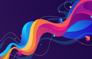 Colorful Gradient Wavy Abstract Background vector