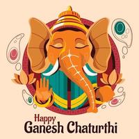 feliz concepto de ganesh chaturthi vector