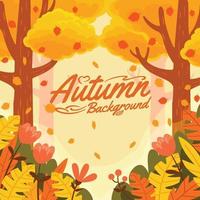 Autumn Forest Scenery vector