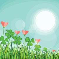 Clover Field Background vector