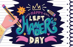 Left Handers Day vector
