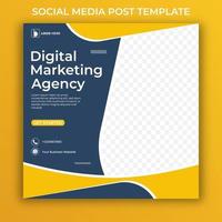 Digital Marketing Agency Social Media template. vector