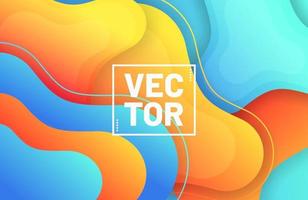 Colorful fluid background dynamic textured geometric element vector
