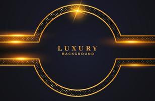 Abstract luxury elegant black  background with gold particle elements vector