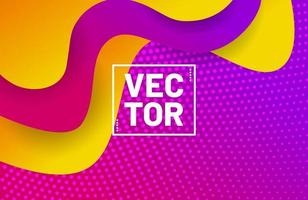 Abstract liquid background with vibrant gradient color. vector