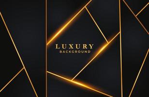 Abstract luxury elegant black  background with gold particle elements vector