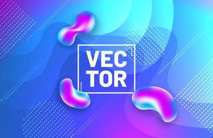 Liquid color background Fluid gradient shapes composition vector