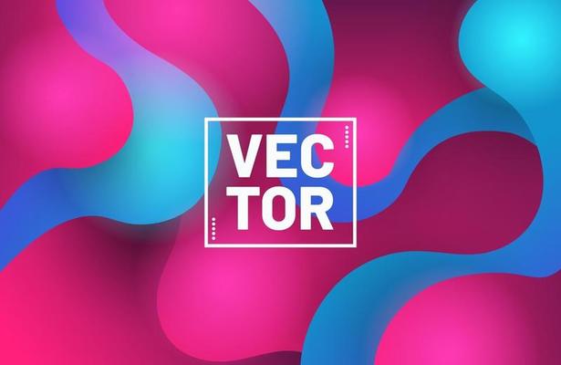 Abstract liquid background with vibrant gradient color.