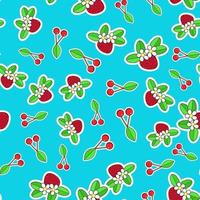 seamless pattern with berries vector