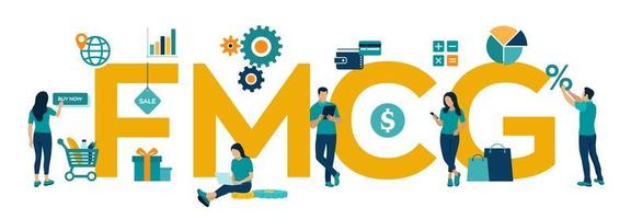 FMCG. Fast Moving Consumer Goods acronym. vector