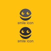 icono de sonrisa logo vector diseño feliz emoticon y vector emoji felicidad