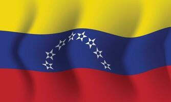 Waving Venezuela flag. Background for patriotic national vector