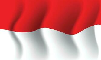 Waving Indonesia flag. Background for patriotic national vector