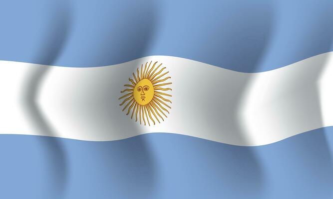 Waving Argentina flag. Background for patriotic national