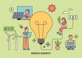 ahorro de energía para el medio ambiente vector