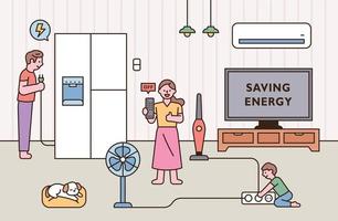 Saving energy for environment vector