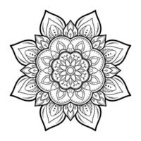 Mandala pattern design with hand drawn vector